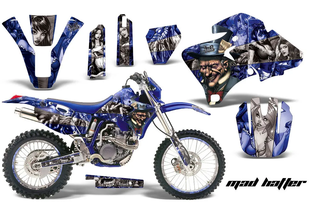 Yamaha WR250 Dirt Bike Graphic Kit - 1998-2002 Mad Hatter Blue