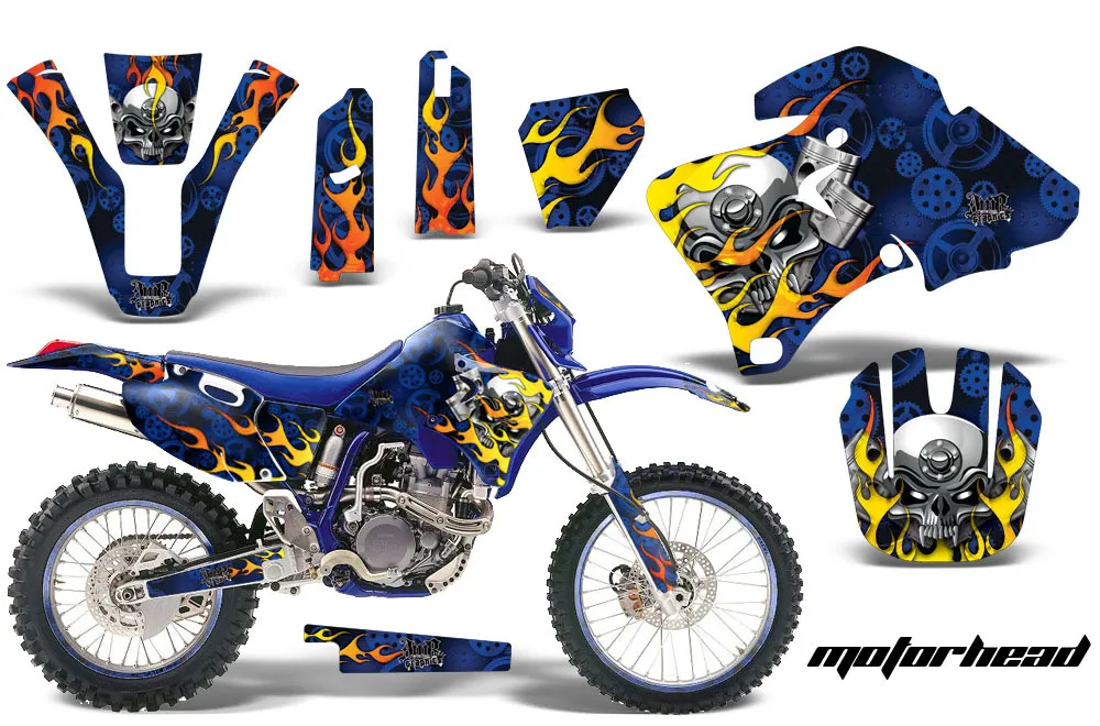 Yamaha WR250 Dirt Bike Graphic Kit - 1998-2002 Motorhead Blue