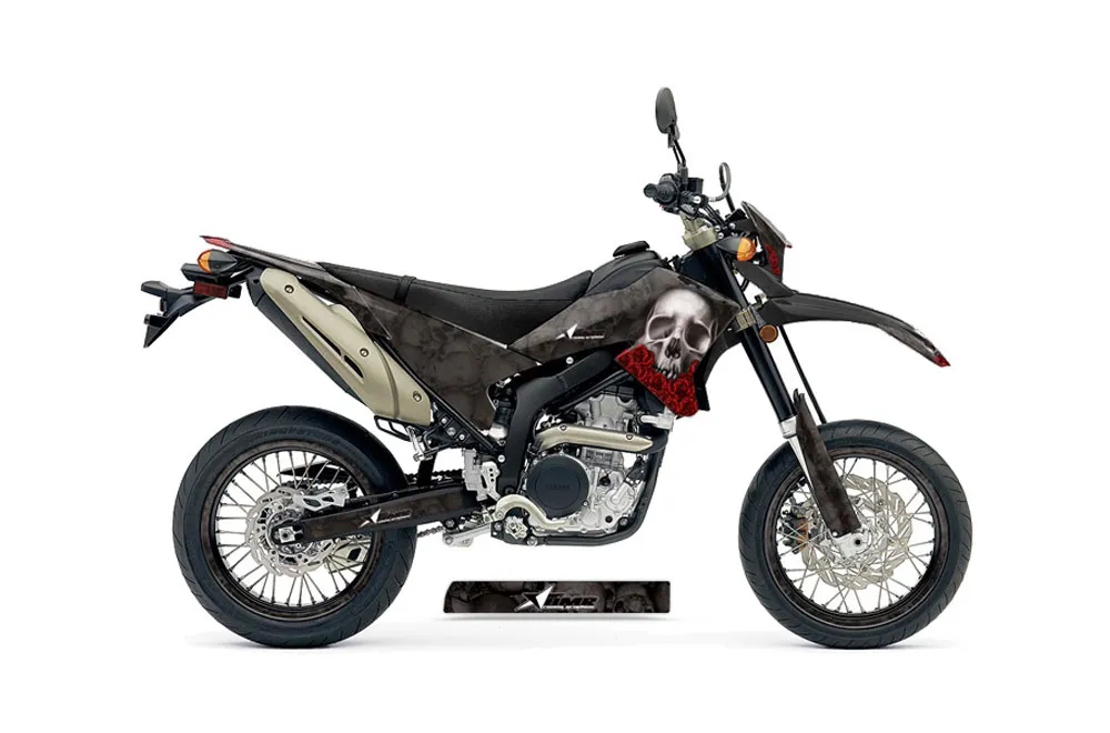 Yamaha WR250 R/X Dirt Bike Graphic Kit - 2007-2020 Bone Collector Black