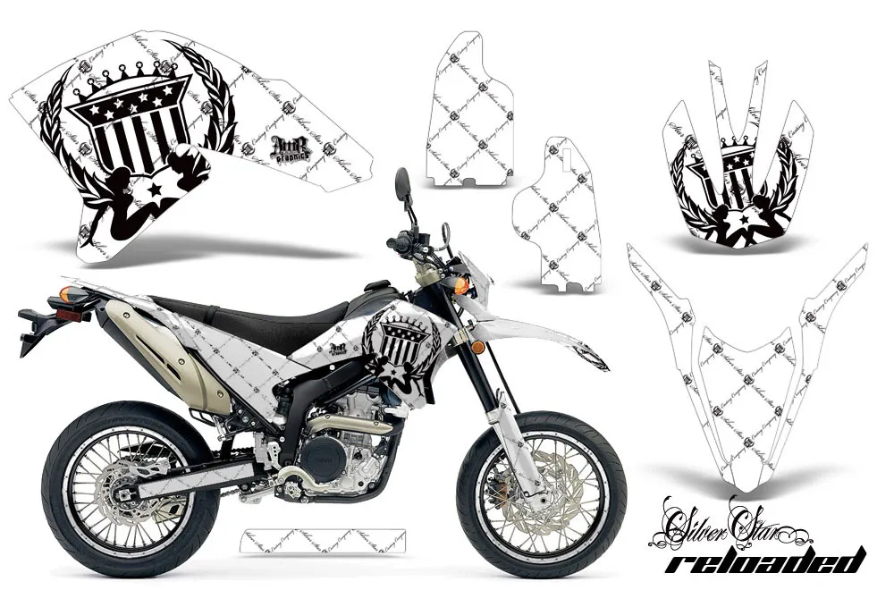 Yamaha WR250 R/X Dirt Bike Graphic Kit - 2007-2020 Silver Star - Reloaded White