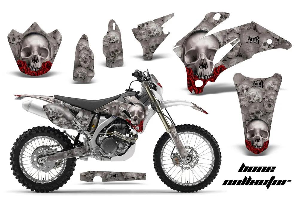 Yamaha WR250F Dirt Bike Graphic Kit - 2007-2014 Bone Collector White