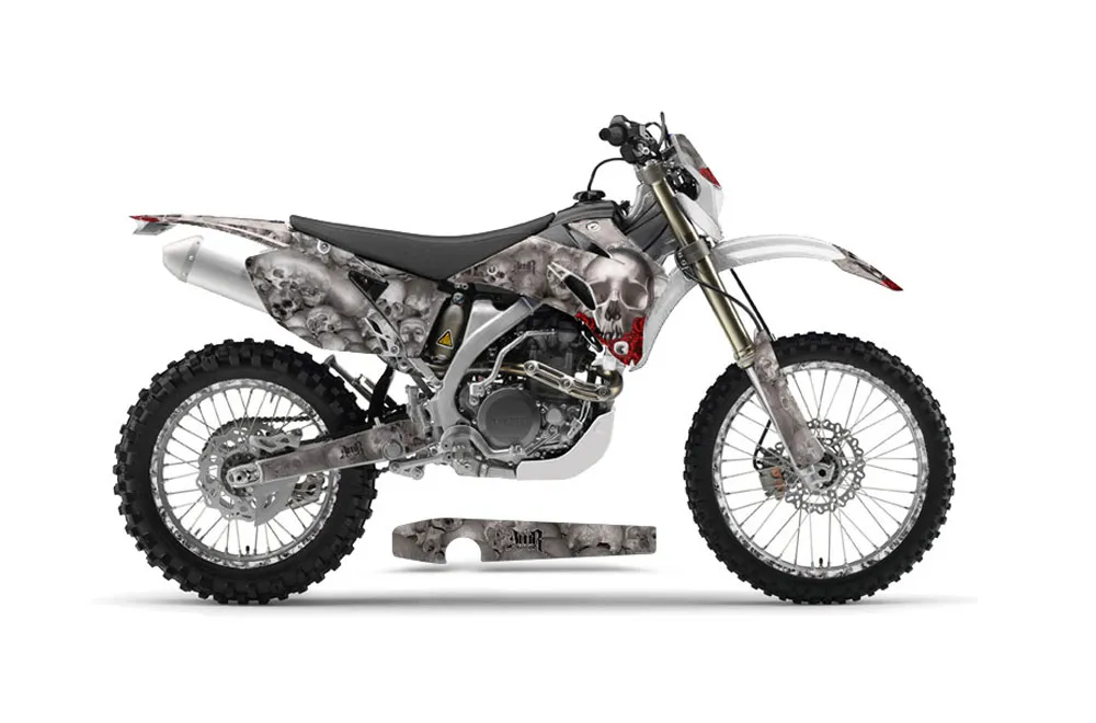 Yamaha WR250F Dirt Bike Graphic Kit - 2007-2014 Bone Collector White