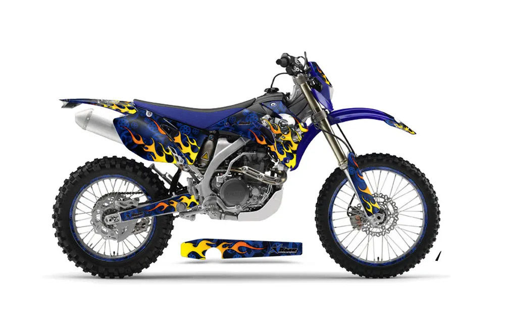Yamaha WR250F Dirt Bike Graphic Kit - 2007-2014 Motorhead Blue
