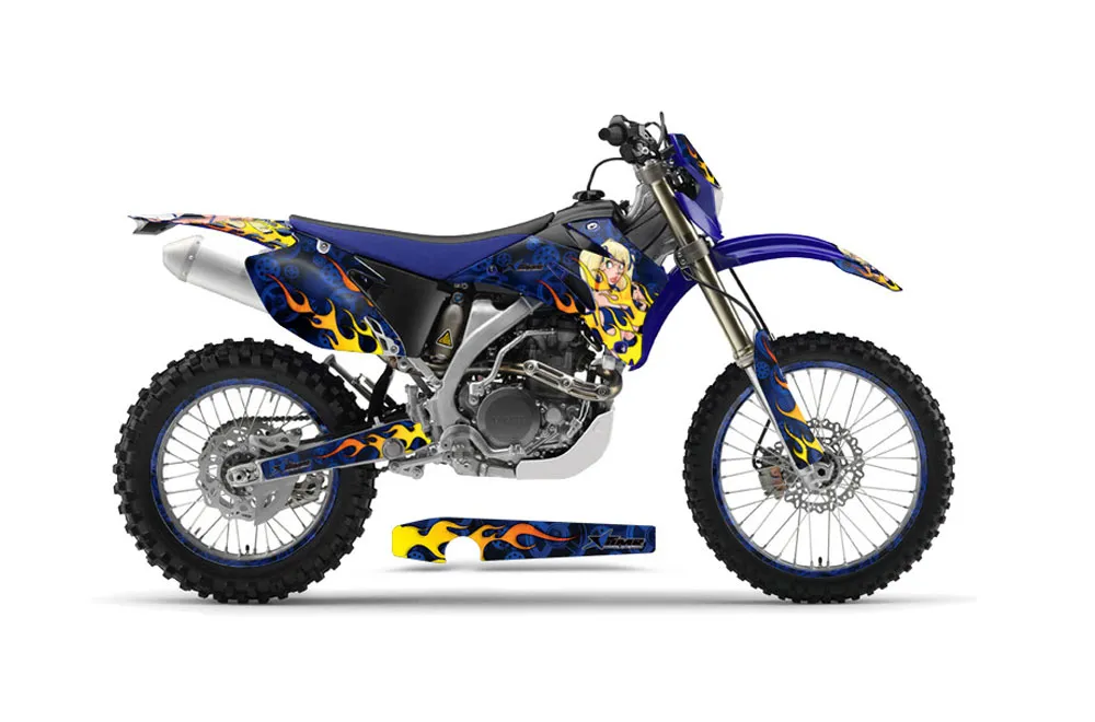 Yamaha WR250F Dirt Bike Graphic Kit - 2007-2014 Motorhead Mandy Blue