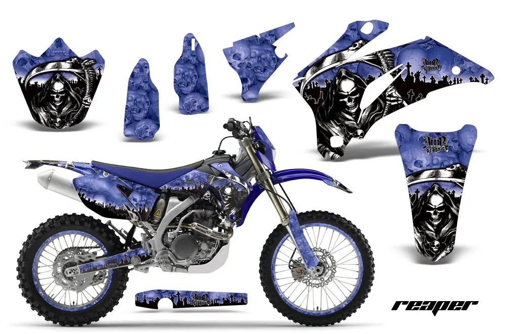 Yamaha WR250F Dirt Bike Graphic Kit - 2007-2014 Reaper Blue