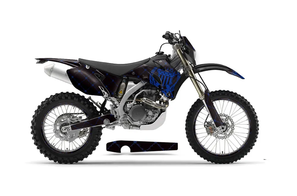 Yamaha WR250F Dirt Bike Graphic Kit - 2007-2014 Silver Star - Reloaded Black