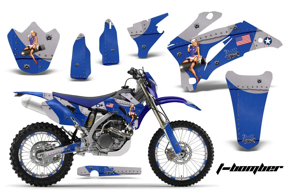 Yamaha WR250F Dirt Bike Graphic Kit - 2007-2014 T Bomber Blue