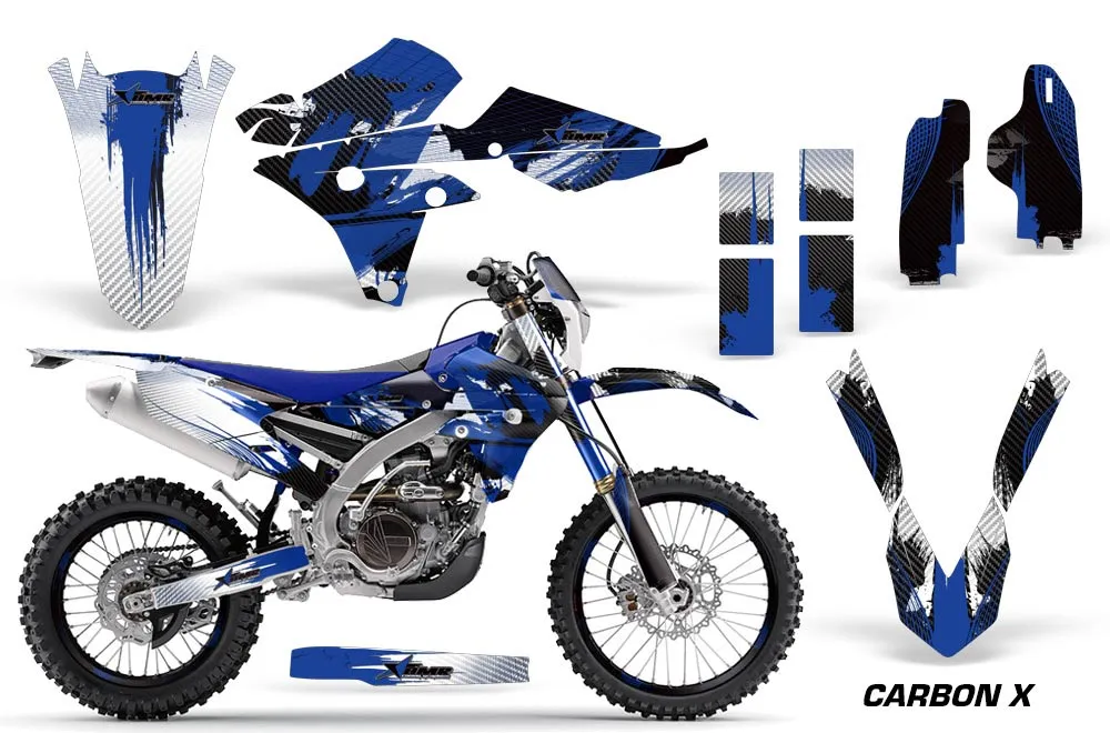 Yamaha WR250F / WR450F Dirt Bike Graphic Kit - 2015-2018 Carbon X Blue