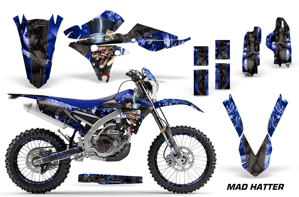 Yamaha WR250F / WR450F Dirt Bike Graphic Kit - 2015-2018 Mad Hatter Blue