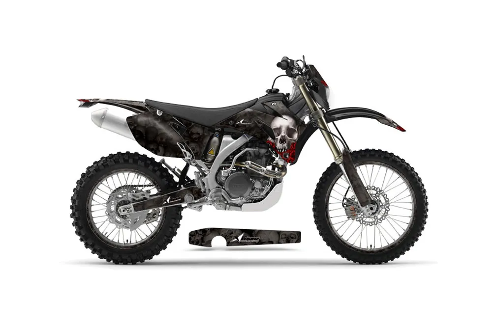 Yamaha WR450F Dirt Bike Graphic Kit - 2007-2011 Bone Collector Black
