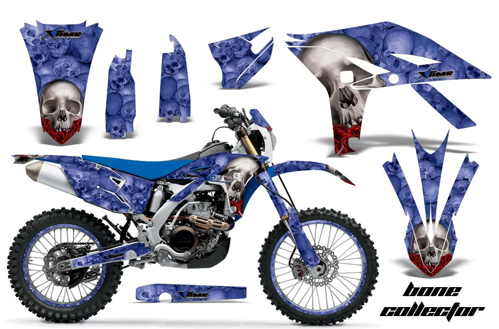 Yamaha WR450F Dirt Bike Graphic Kit - 2007-2011 Bone Collector Blue