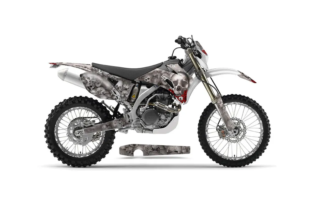 Yamaha WR450F Dirt Bike Graphic Kit - 2007-2011 Bone Collector White
