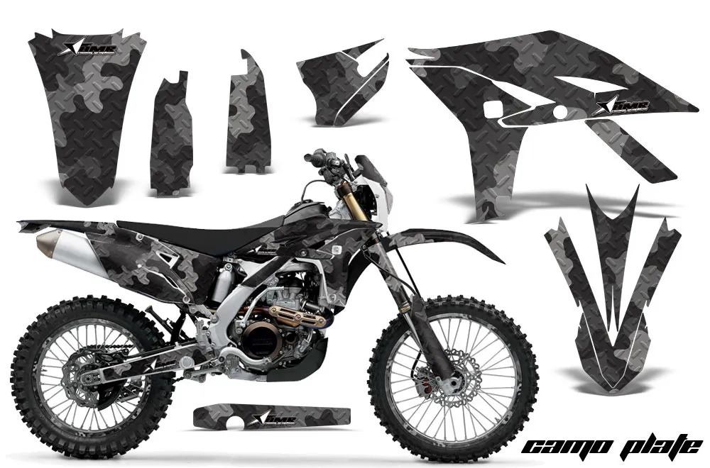 Yamaha WR450F Dirt Bike Graphic Kit - 2007-2011 Camoplate Black
