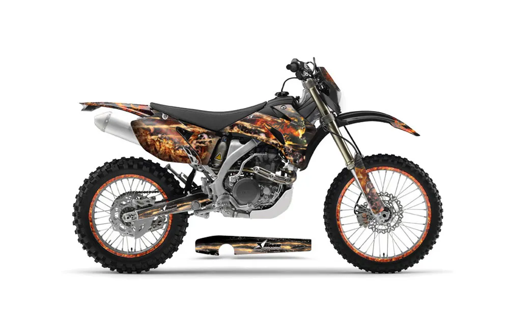Yamaha WR450F Dirt Bike Graphic Kit - 2007-2011 Firestorm Black