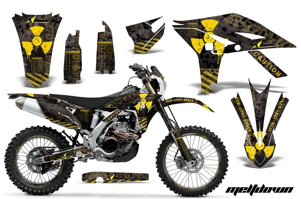 Yamaha WR450F Dirt Bike Graphic Kit - 2007-2011 Meltdown Yellow