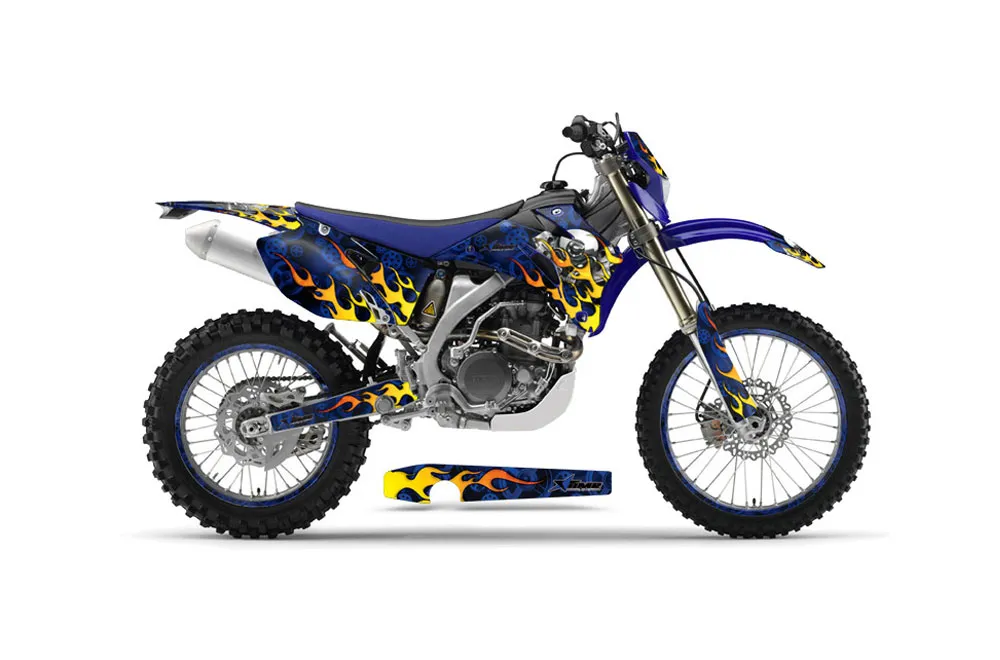 Yamaha WR450F Dirt Bike Graphic Kit - 2007-2011 Motorhead Blue