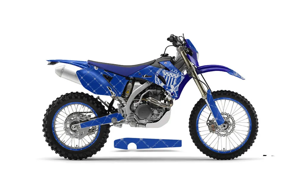 Yamaha WR450F Dirt Bike Graphic Kit - 2007-2011 Silver Star - Reloaded Blue