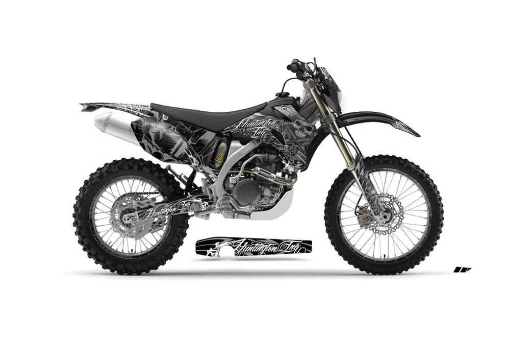 Yamaha WR450F Dirt Bike Graphic Kit - 2007-2011 Skulls and Hammers Silver