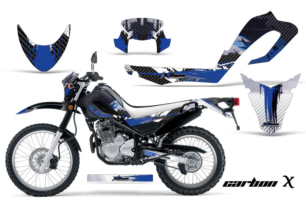 Yamaha XT250X Dirt Bike Graphic Kit - 2006-2018 Carbon X Blue