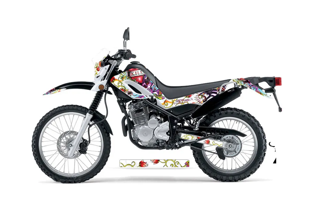 Yamaha XT250X Dirt Bike Graphic Kit - 2006-2018 Ed Hardy - Love Kills White