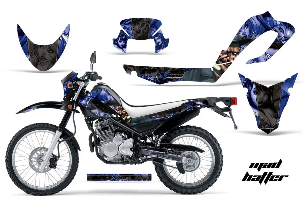 Yamaha XT250X Dirt Bike Graphic Kit - 2006-2018 Mad Hatter Blue