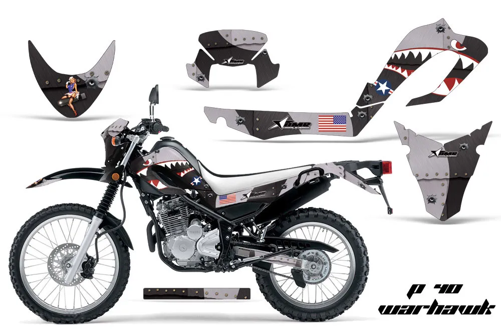 Yamaha XT250X Dirt Bike Graphic Kit - 2006-2018 P40 Warhawk Black