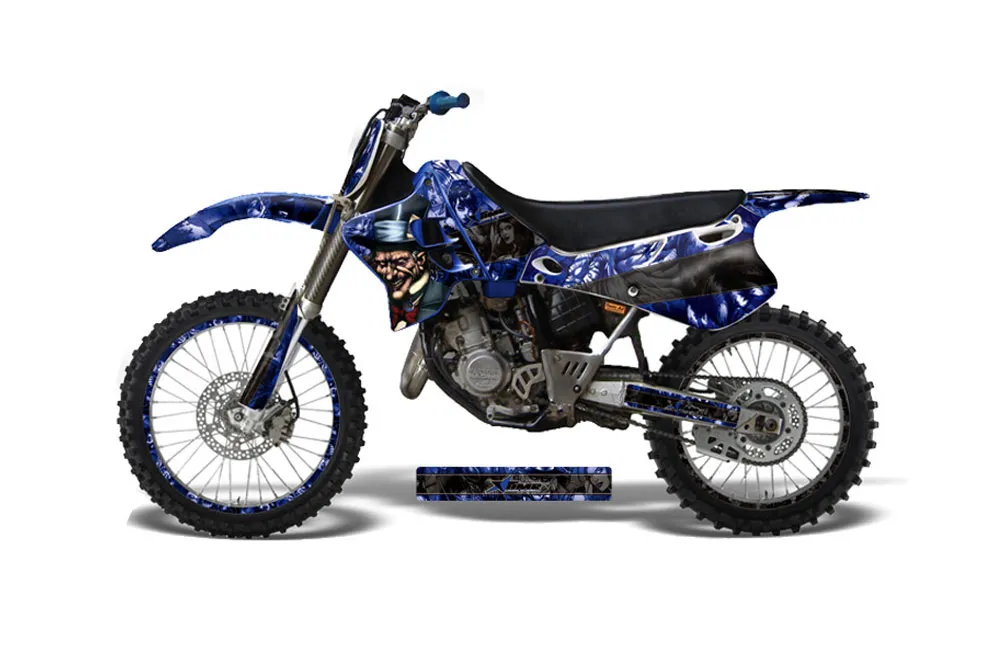 Yamaha YZ125 2 Stroke Dirt Bike Graphic Kit - 1993-1995 Mad Hatter Blue