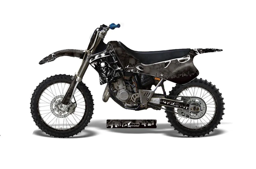 Yamaha YZ125 2 Stroke Dirt Bike Graphic Kit - 1993-1995 Reaper Black