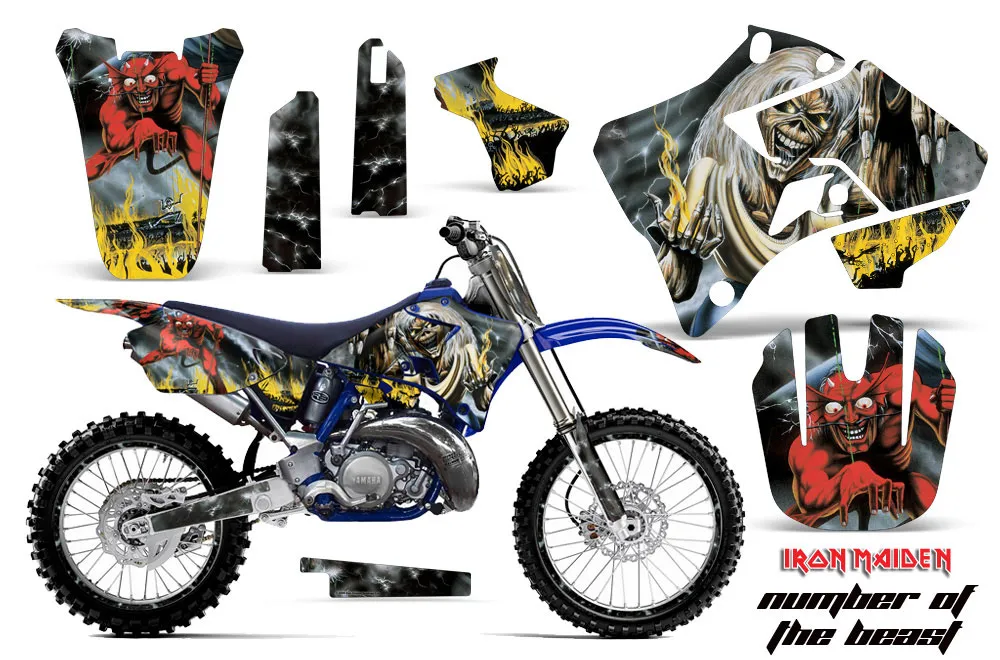 Yamaha YZ125 2 Stroke Dirt Bike Graphic Kit - 1996-2001 Number of the Beast