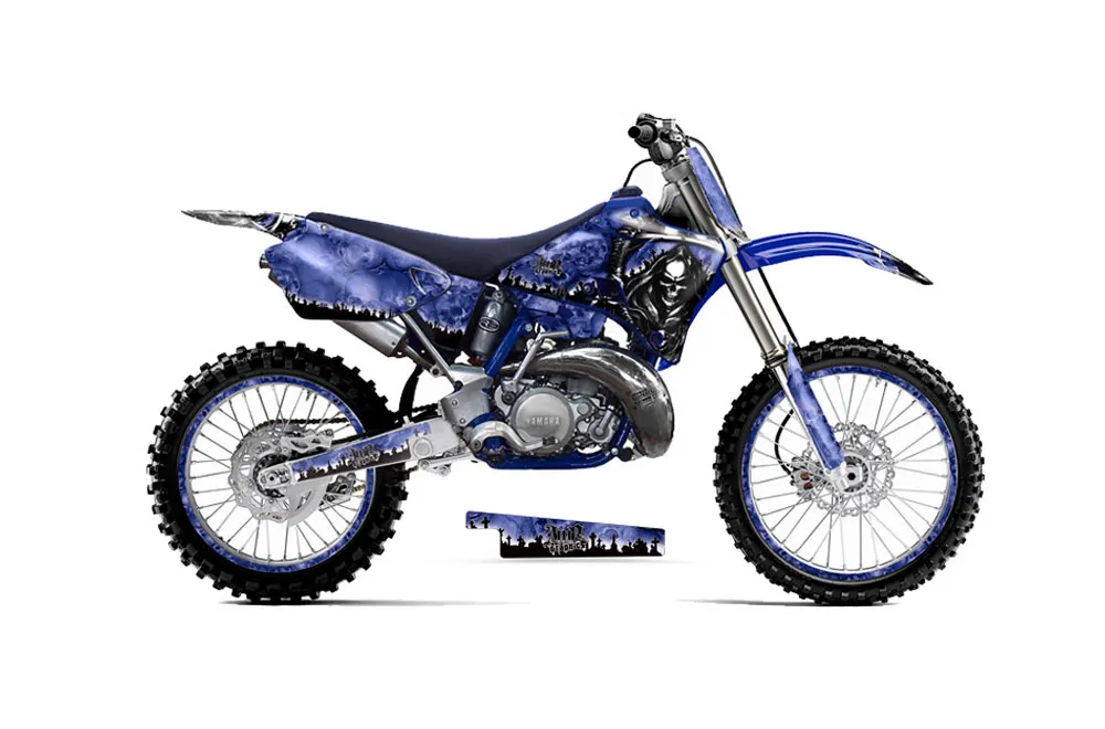 Yamaha YZ125 2 Stroke Dirt Bike Graphic Kit - 1996-2001 Reaper Blue