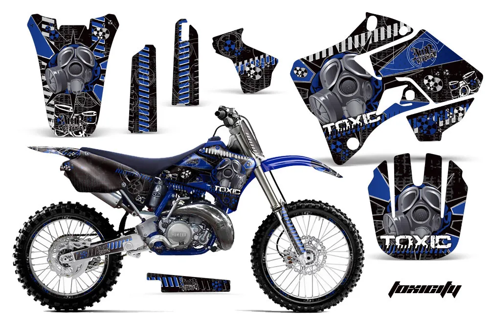 Yamaha YZ125 2 Stroke Dirt Bike Graphic Kit - 1996-2001 Toxicity Blue