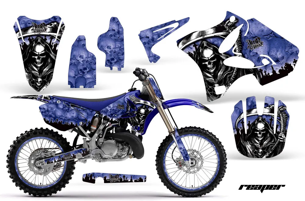 Yamaha YZ125 2 Stroke Dirt Bike Graphic Kit - 2002-2014 Reaper Blue