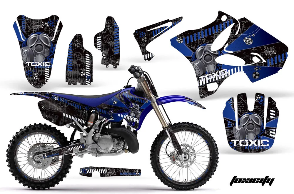 Yamaha YZ125 2 Stroke Dirt Bike Graphic Kit - 2002-2014 Toxicity Blue