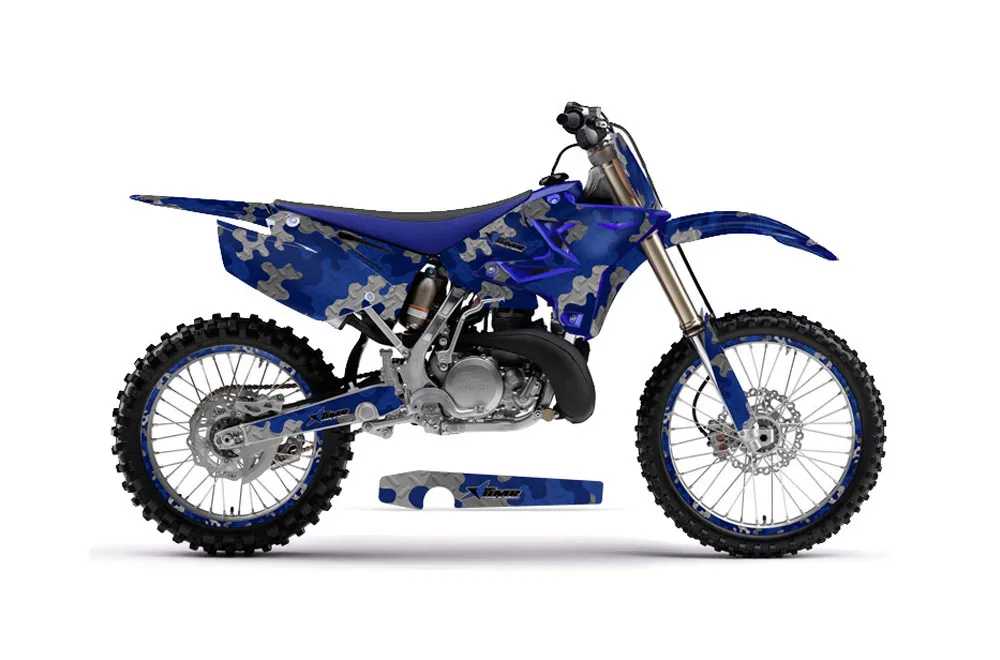 Yamaha YZ125 Dirt Bike Graphic Kit - 2002-2014 Camoplate Blue