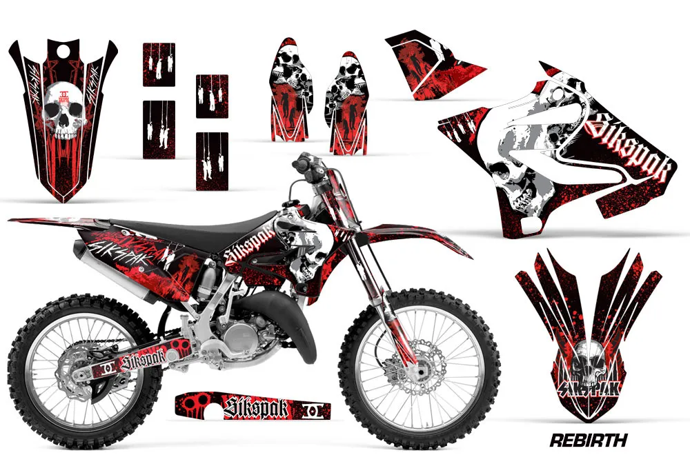 Yamaha YZ125 Dirt Bike Graphic Kit - 2015-2021 Rebirth Red