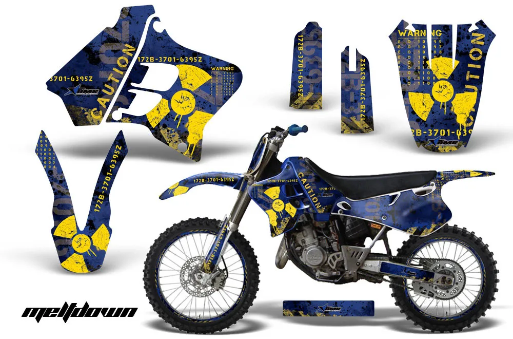 Yamaha YZ250 2 Stroke Dirt Bike Graphic Kit - 1993-1995 Meltdown Blue