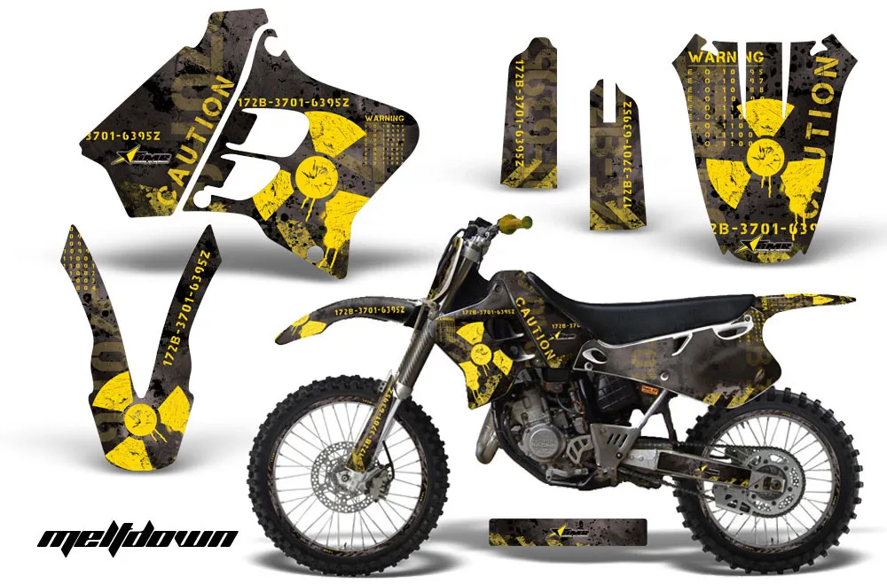 Yamaha YZ250 2 Stroke Dirt Bike Graphic Kit - 1993-1995 Meltdown Yellow