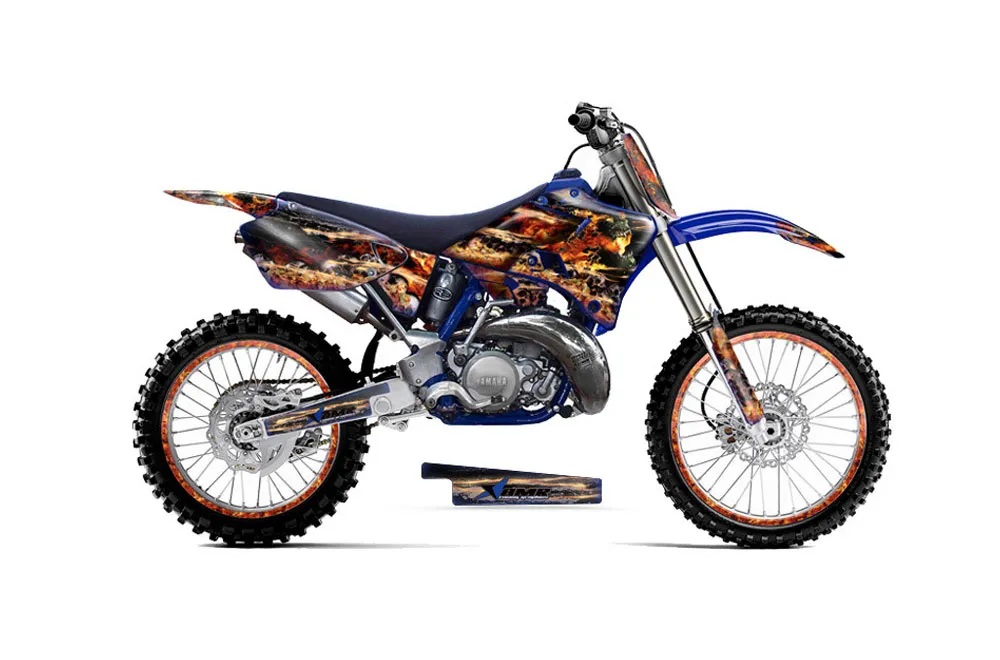 Yamaha YZ250 2 Stroke Dirt Bike Graphic Kit - 1996-2001 Firestorm Blue
