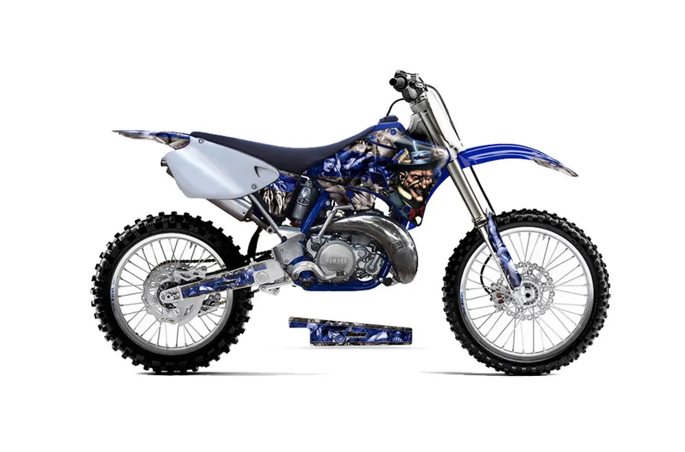 Yamaha YZ250 2 Stroke Dirt Bike Graphic Kit - 1996-2001 Mad Hatter Blue