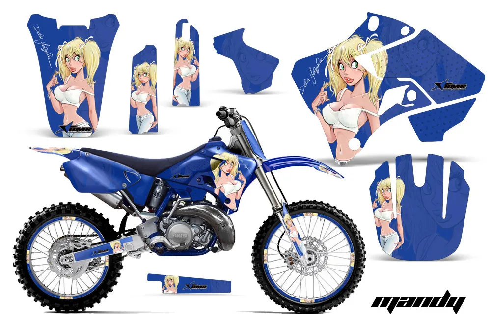 Yamaha YZ250 2 Stroke Dirt Bike Graphic Kit - 1996-2001 Mandy Blue