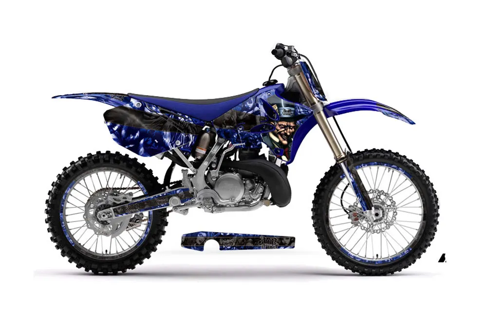 Yamaha YZ250 2 Stroke Dirt Bike Graphic Kit - 2002-2014 Mad Hatter Blue
