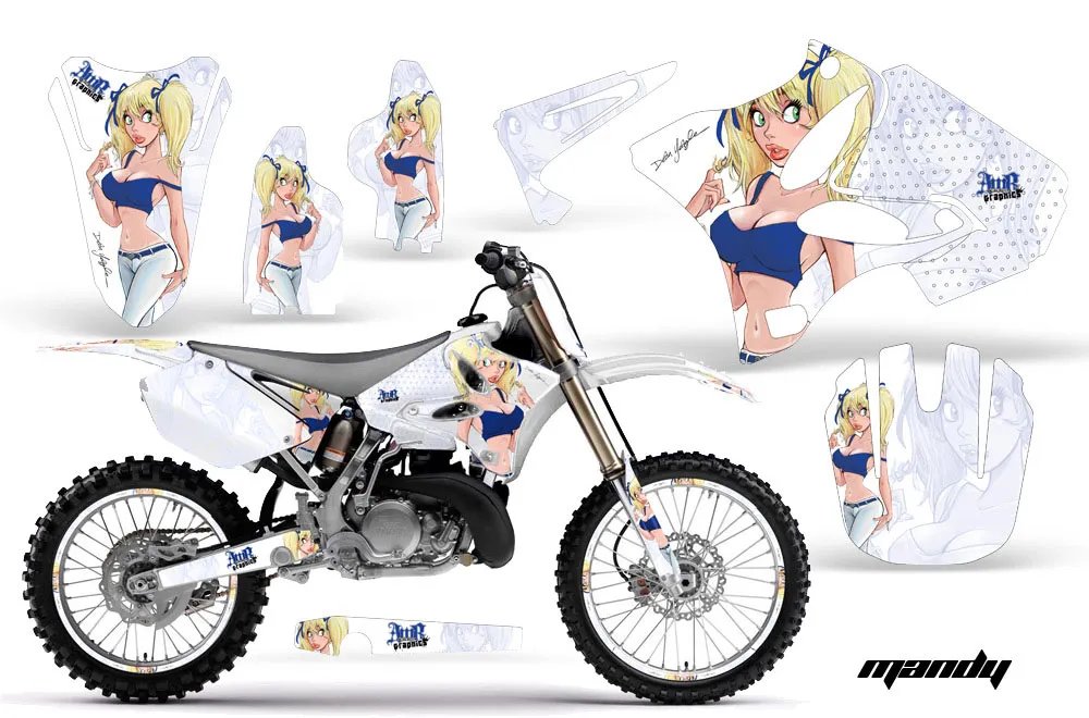 Yamaha YZ250 2 Stroke Dirt Bike Graphic Kit - 2002-2014 Mandy White