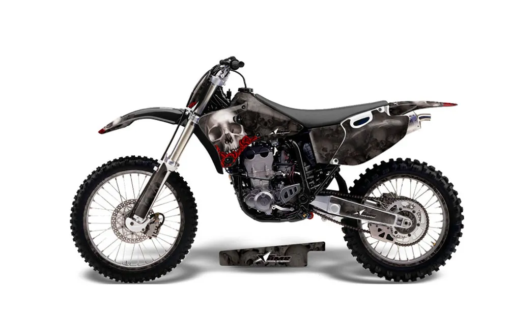 Yamaha YZ250 4 Stroke Dirt Bike Graphic Kit - 1998-2002 Bone Collector Black