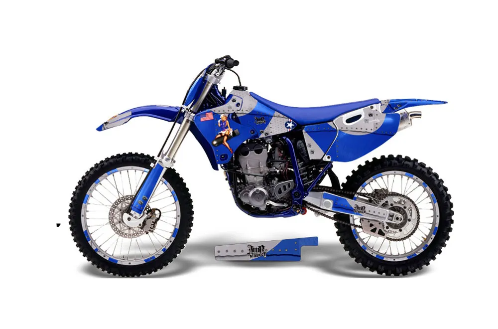 Yamaha YZ250 4 Stroke Dirt Bike Graphic Kit - 1998-2002 T Bomber Blue
