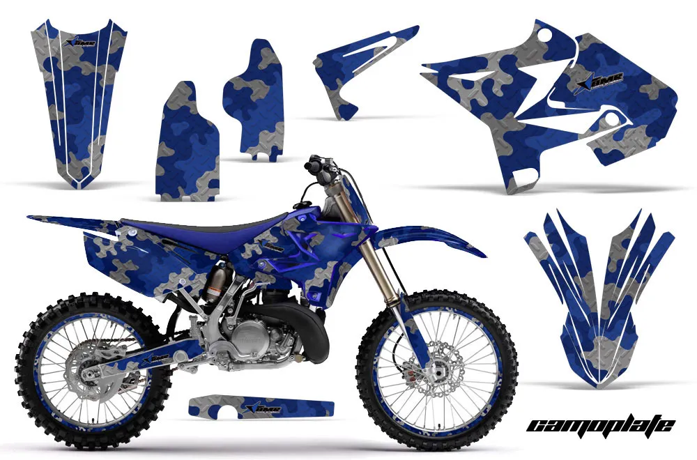 Yamaha YZ250 Dirt Bike Graphic Kit - 2002-2015 Camoplate Blue