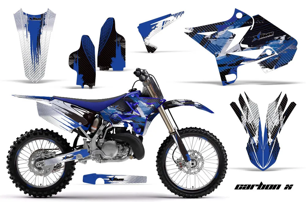 Yamaha YZ250 Dirt Bike Graphic Kit - 2002-2015 Carbon X Blue