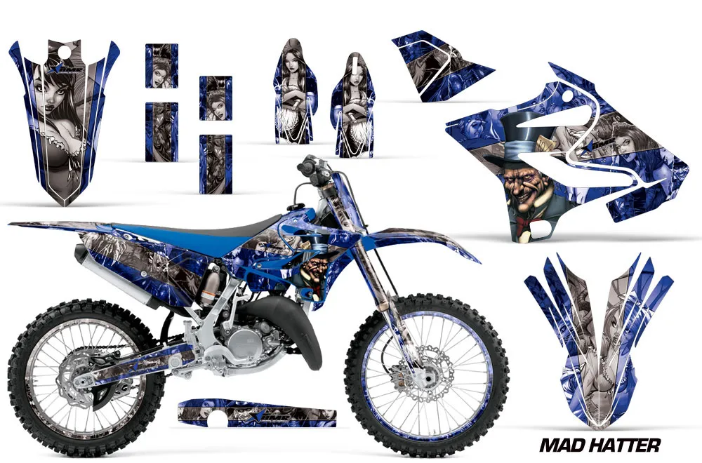 Yamaha YZ250 Dirt Bike Graphic Kit - 2015-2021 Mad Hatter Blue