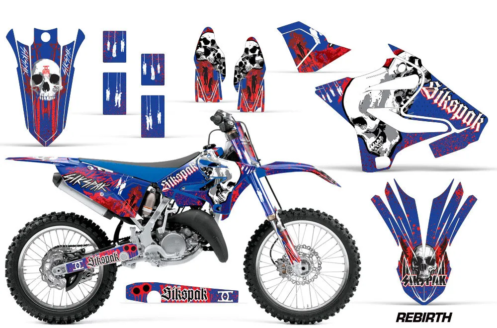Yamaha YZ250 Dirt Bike Graphic Kit - 2015-2021 Rebirth Blue
