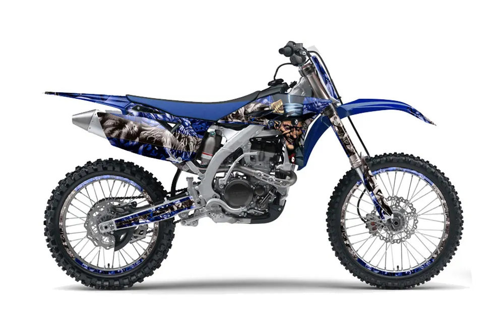 Yamaha YZ250 F 4 Stroke Dirt Bike Graphic Kit - 2010-2013 Mad Hatter Blue