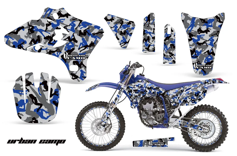 Yamaha YZ250 F Dirt Bike Graphic Kit - 2003-2005 Urban Camo Blue